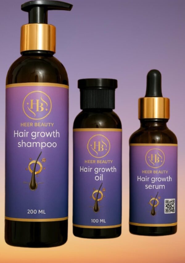 Heer Beauty Hair Care Deal  3-in-1 Hair Growth Kit Ab healthy, thick aur shiny baal ka raaz ek hi deal me!